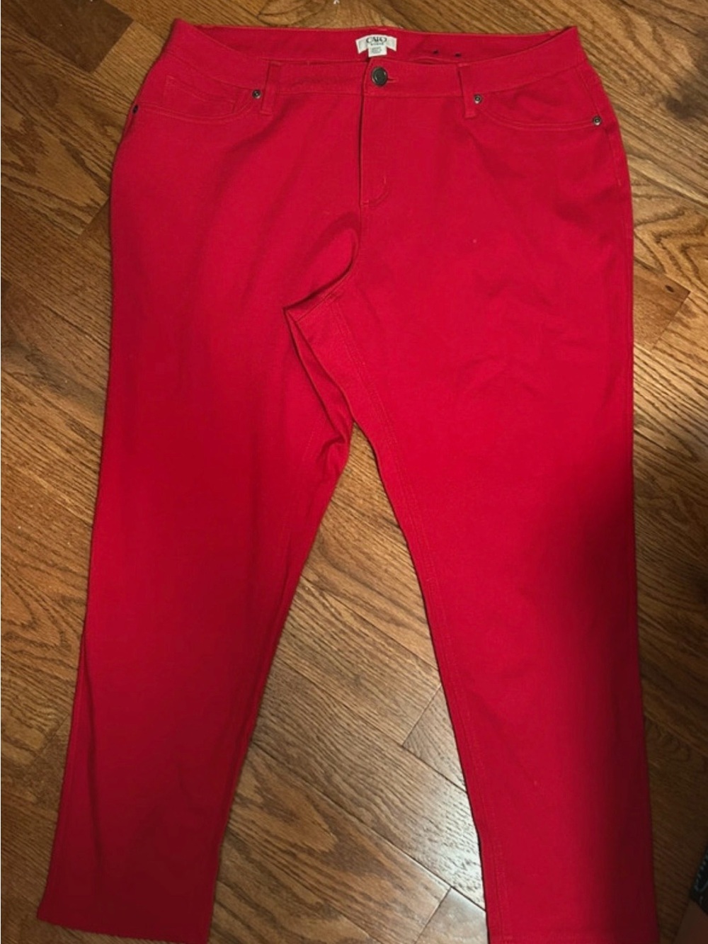 Slim Fit Red Pants